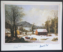 Load image into Gallery viewer, US President Gerald Ford + Betty Ford Signed 1974 Big Christmas Card LOA Vintage
