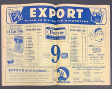 Load image into Gallery viewer, 1961 Maple Leaf Gardens NHL Hockey Program Tim Horton Cover Leafs vs Blackhawks
