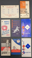 Toronto Maple Leaf Baseball Team Pocket Schedules 1952-1959 Vintage