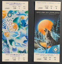 Load image into Gallery viewer, 1994 NBA All Star Game Collection Tickets Program Cards Minnesota Timberwolves
