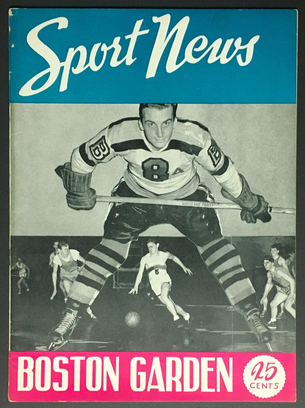 1947 Boston Garden NHL Hockey Program Bruins vs Toronto Maple Leafs Schmidt