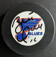 Brett Hull Signed NHL St Louis Blues Autographed Sports Hockey Puck Hall of Fame