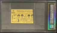 1964 Indiana State Fairground Beatles Slabbed Concert Ticket Authenticated iCert