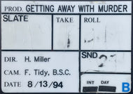 1996 Getting Away With Murder Set Used Film Slate Dan Aykroyd Bonnie Hunt Movie