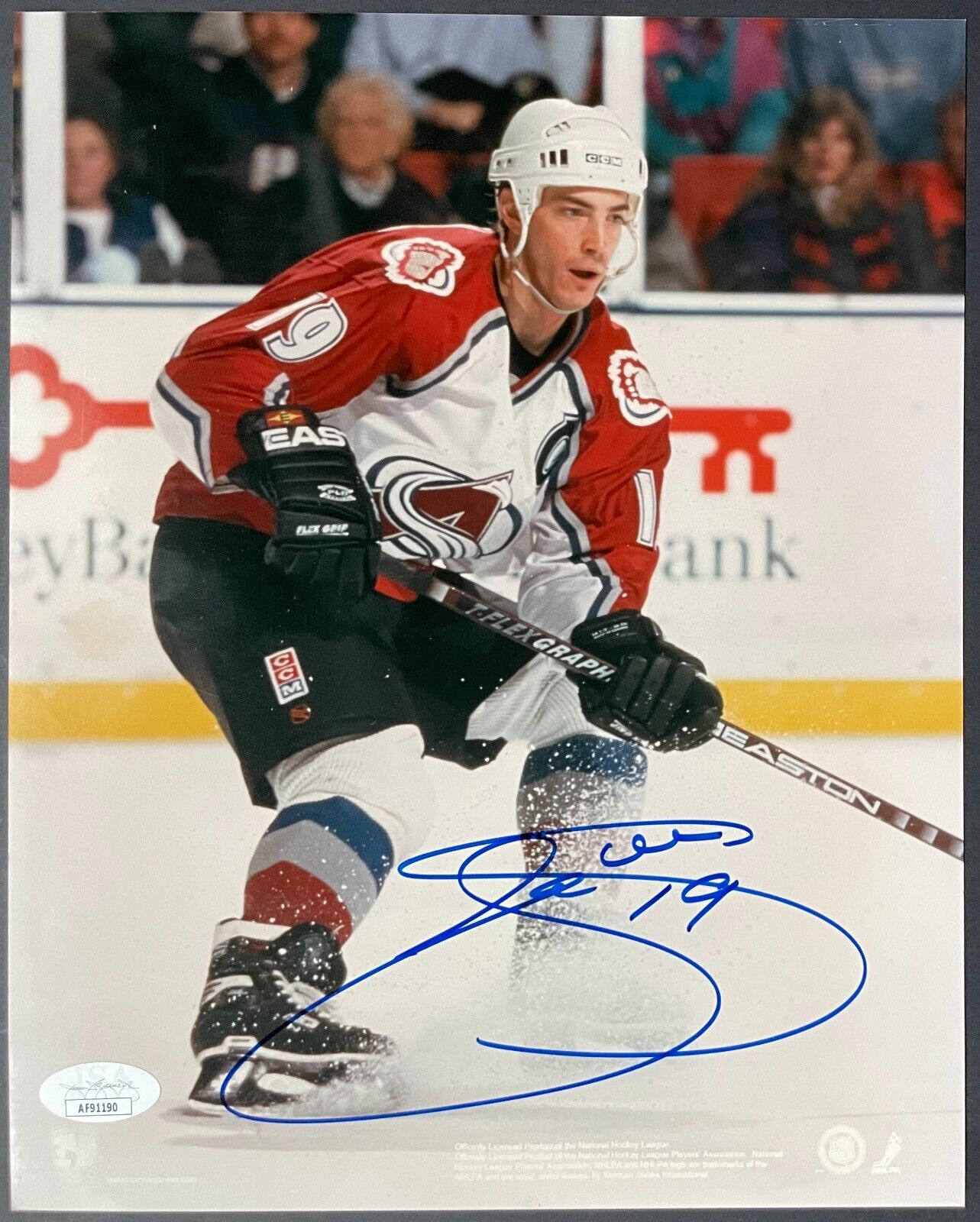 Joe Sakic Signed Colorado Avalanche NHL Hockey 8x10 Photo