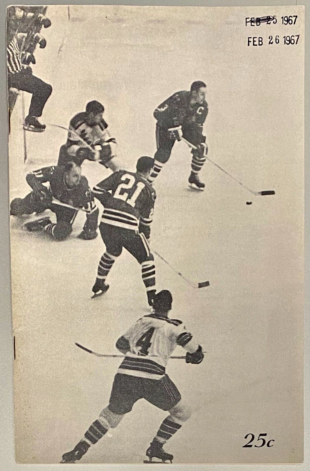 1967 Vintage NHL Hockey Program Montreal Canadiens vs Chicago Blackhawks