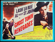 Load image into Gallery viewer, 1947 Movie Poster Ghost Town Renegades Star&#39;s Company Colour Reprint + Signed

