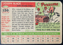 Load image into Gallery viewer, 1955 Topps Baseball #156 Joe Black Brooklyn Dodgers Vintage MLB Card
