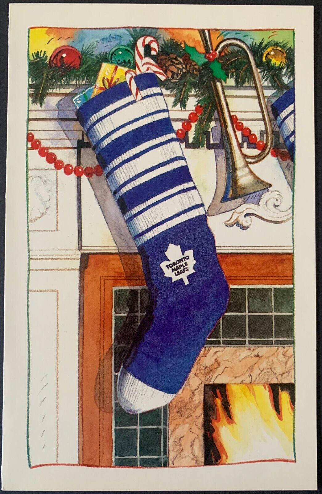 1992-1993 Toronto Maple Leafs Christmas Card Facsimile Autographs NHL Hockey VTG