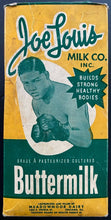 Load image into Gallery viewer, 1954 Vintage Boxing Legend Joe Louis Milk Company Buttermilk Carton W/ Picture
