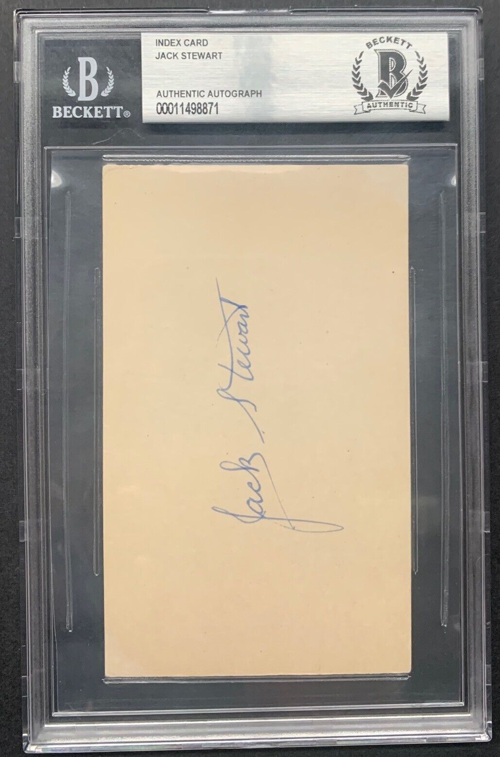 Early Wynn Autographed Signed Index Card Beckett Slabbed Authenticated MLB HOF