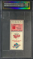 1987 World Series Game 7 Ticket Stub Minnesota Twins Cardinals iCert Authentic