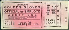 Load image into Gallery viewer, 1946 Vintage Boxing Full Ticket Official Employee Pass Golden Gloves Chicago
