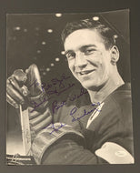 Ted Lindsay Autographed Oversized NHL Hockey Photo Detroit Red Wings Signed JSA