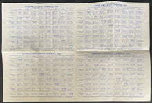 Load image into Gallery viewer, 1954 MLB Baseball Schedule AL NL IL AA Leagues Crown Life Insurance Vintage
