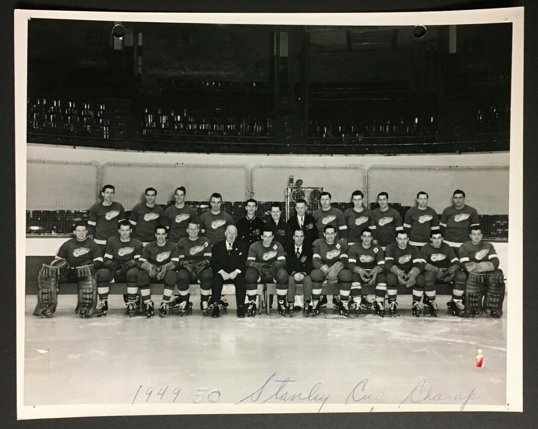 1949-50 Detroit Red Wings NHL Stanley Cup Champions Team Photo Gordie Howe