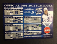 2001 Toronto Maple Leaf Magnet Schedule 75th Anniversary Season NHL Hockey