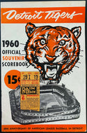 1960 Tiger Stadium MLB Baseball Program + Ticket Detroit v Kansas City Athletics
