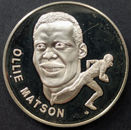 1972 Ollie Matson Pro Football Hall Of Fame Medal Franklin Mint 1 Troy Oz NFL