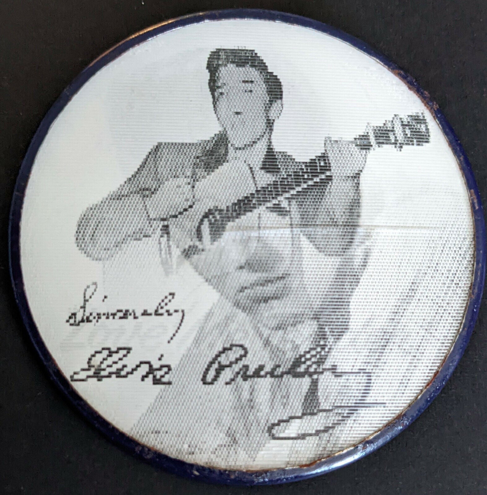 1956 Vintage Elvis Presley Love Me Tender Vari-Vue Flicker Button