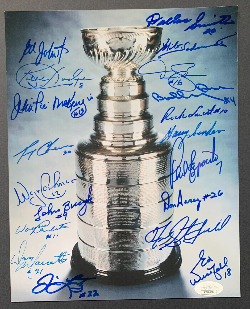 Autographed Boston Bruins 1969-70 Stanley Cup Champions Photo NHL Hockey Signed