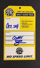 Load image into Gallery viewer, 1997 1998 Toronto Raptors Basketball NBA Season Daily Game Pass Vintage Canada
