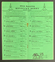 Load image into Gallery viewer, 1973 Secretariat Winner Kentucky Derby Program + Parimutuel Horse Race Ticket
