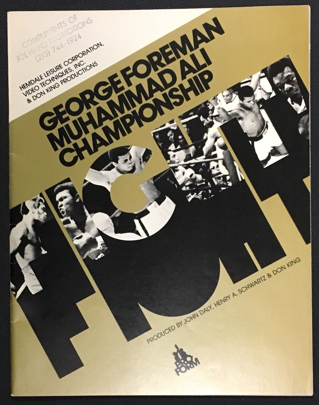 1974 Muhammad Ali vs George Foreman Closed Circuit Boxing Program Zaire Africa