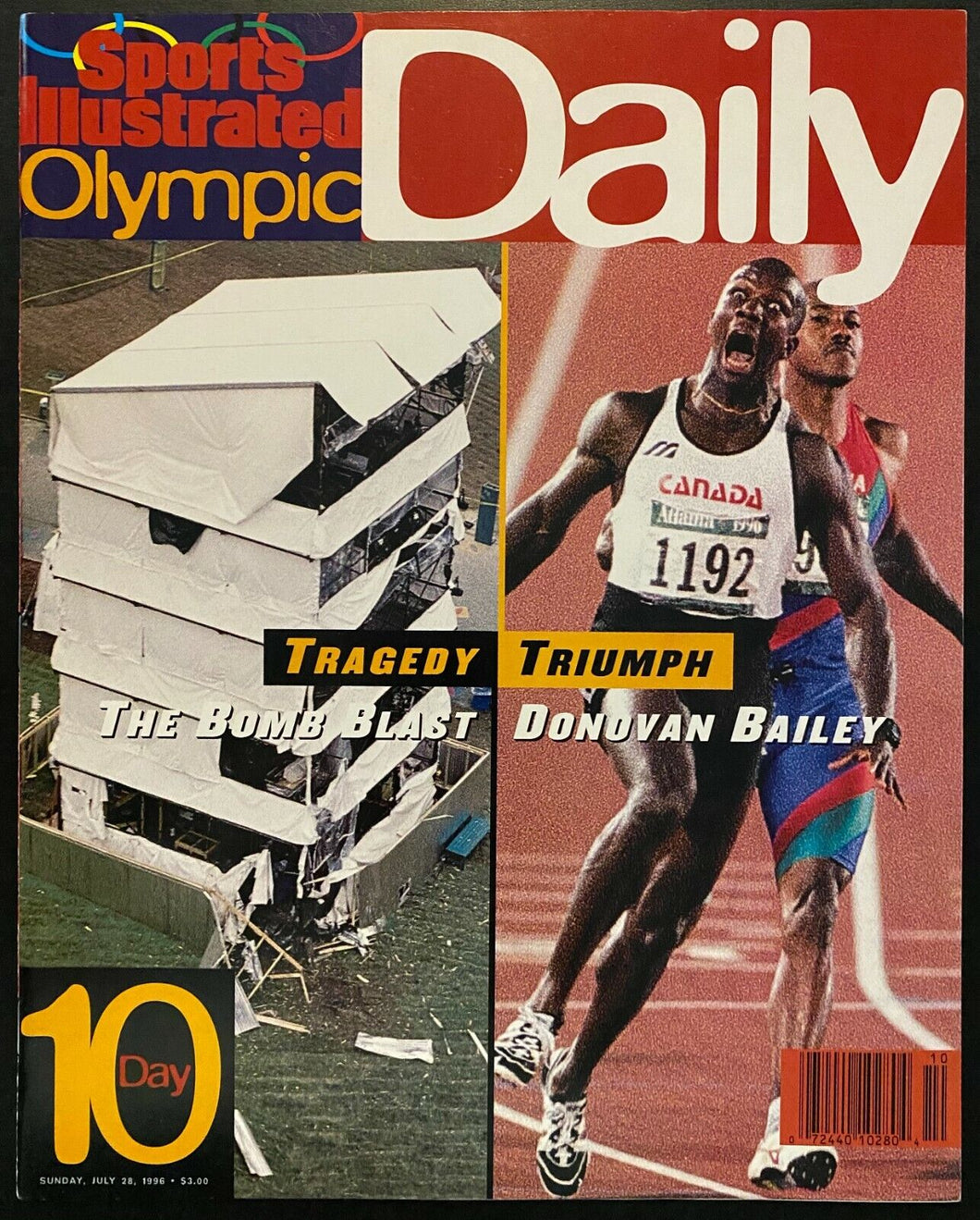1996 Summer Olympics Day Ten Program Atlanta Georgia Donovan Bailey World Record