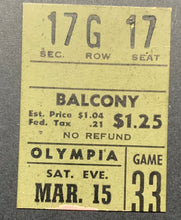 Load image into Gallery viewer, 1952 Detroit Red Wings Chicago Blackhawks Olympia Ticket Stub NHL Hockey VTG
