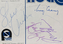 Load image into Gallery viewer, 1973 Toronto Maple Leafs Opening Night Multi Autographed Magazine Page x6 JSA
