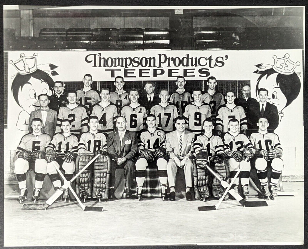 1950s Thompson Products St.Catharines Teepees Team Photo OHA Jr. A Memorial Cup