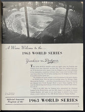 Load image into Gallery viewer, 1963 New York Yankees v Los Angeles LA Dodgers MLB World Series Baseball Program
