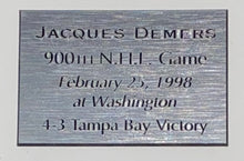 Load image into Gallery viewer, Jacques Demers 900th N.H.L. Game Puck February 25, 1998 at Washington 4-3 Tampa Bay Victory
