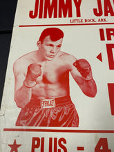 Load image into Gallery viewer, 1958 Fort Erie Arena Original Broadside Rocky Fumerelle Vs Jimmy James Boxing Poster
