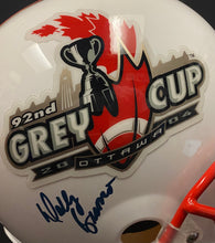 Load image into Gallery viewer, Signed/Autographed Wally Buono 2004 Ottawa 92nd Grey Cup Replica Helmet CFL
