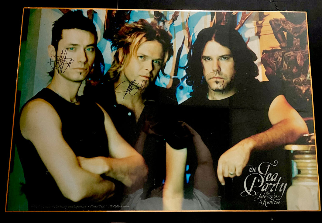 Circa 1990s Tour Poster The Tea Party Signed Jeff Martin Stuart Chatwood Jeff Burrows