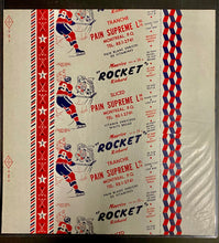 Load image into Gallery viewer, Early 1950s Maurice Richard Rocket Bread Wrapper Image of the Rocket Shooting Right
