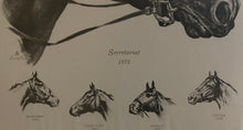 Load image into Gallery viewer, Triple Crown Winners Print 1973 Framed Secretariat Won Horse Racing
