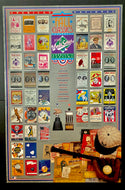 1903-1943 MLB World Series Large Poster W/ Program Collection List Baseball