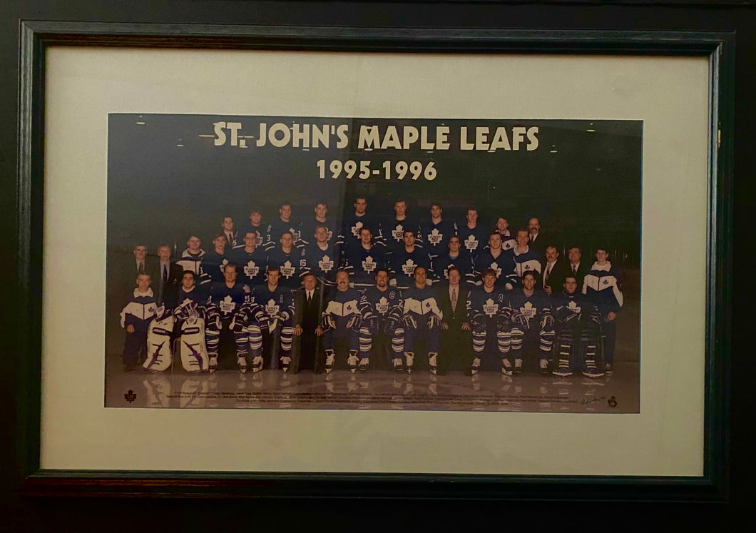 1995/96 St. John’s Maple Leafs Framed AHL Team Hockey Photo