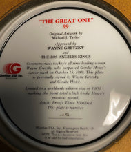 Load image into Gallery viewer, Signed Wayne Gretzky Gordie Howe Gartlan The Great One 99 Framed Plate NHL Hockey
