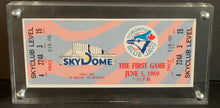 Load image into Gallery viewer, 1989 Toronto Blue Jays Baseball Full Ticket To The First Game At SkyDome Encased
