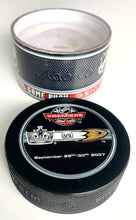 Load image into Gallery viewer, NHL London Premiere 2007 Official Game Puck: Anaheim Ducks vs Los Angeles Kings
