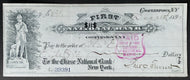 1892 Cooperstown NY Bank Cheque / Check
