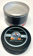 Load image into Gallery viewer, Edmonton Oilers Official Game Puck 30th Season NHL Mint Condition
