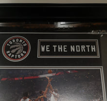 Load image into Gallery viewer, Framed Authentic Piece Of Game Used Floor Toronto Raptors 2015-16 Season With COA
