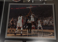 Load image into Gallery viewer, Framed Authentic Piece Of Game Used Floor Toronto Raptors 2015-16 Season With COA
