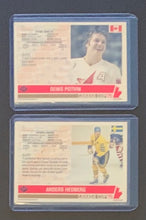 Load image into Gallery viewer, 1992 Future Trends Canada Cup Hockey 2 Card Lot Vintage Signed Denis Potvin Anders Hedberg Autographed
