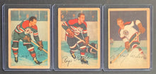 Load image into Gallery viewer, 1953-54 Parkhurst Hockey Card Lot x3 Larry Wilson George Gee Clarence Raglan
